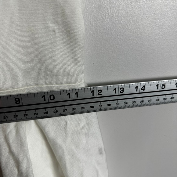 House of CB Kaia Ivory A-Neck Corset Mini Dress Back Lace Womens Sz Small Linen - Picture 16 of 16